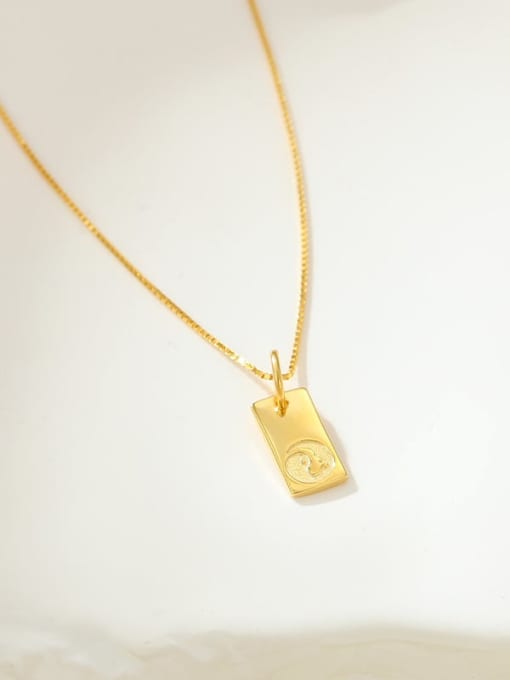 NS1081 Gold [Dog] 925 Sterling Silver Zodiac Minimalist Necklace